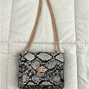 SNAKESKIN PRINT MINI BAG